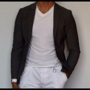 H&M Gray Suit Jacket Size US 36R